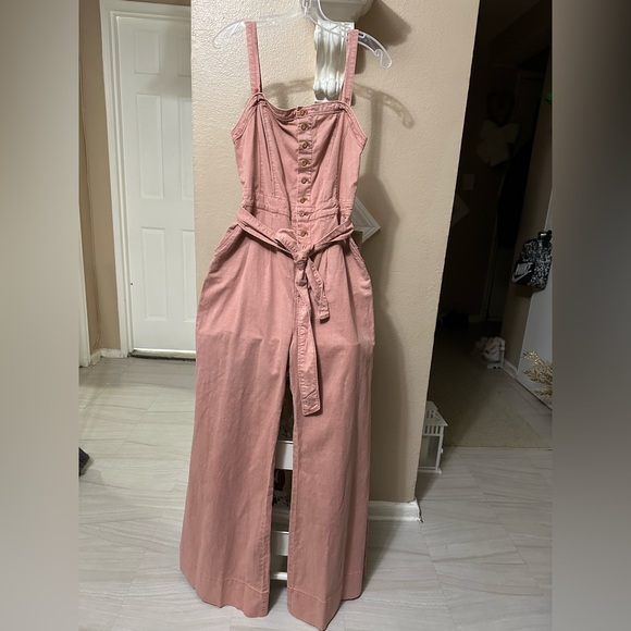 Anthropologie Pink Strapless Jumpsuit - Picture 14 of 14